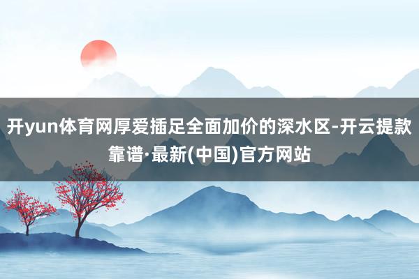 开yun体育网厚爱插足全面加价的深水区-开云提款靠谱·最新(中国)官方网站